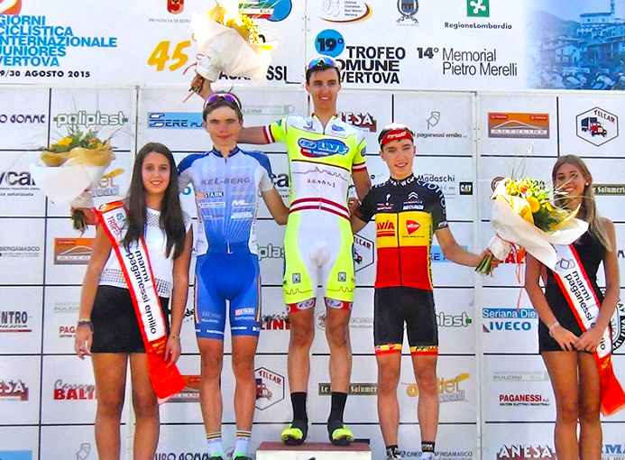 2 Giorni Internazionale Juniores di Vertova 2015  podio Trofeo Paganessi ciclismo