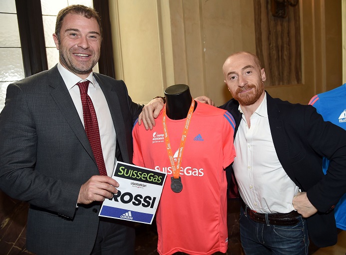Milano Marathon 2016 presentazione Antonio Rossi e Juri Chechi_ph. credits ANSA