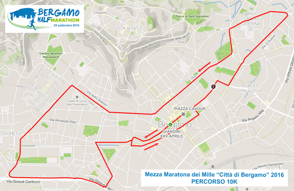 mezza maratona di bergamo 2016 percorso 10 km