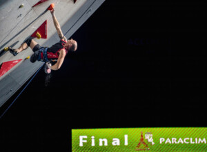 Albert Guardia Ferrer in azione al World Championship Climbing and Paraclimbing Paris 2016