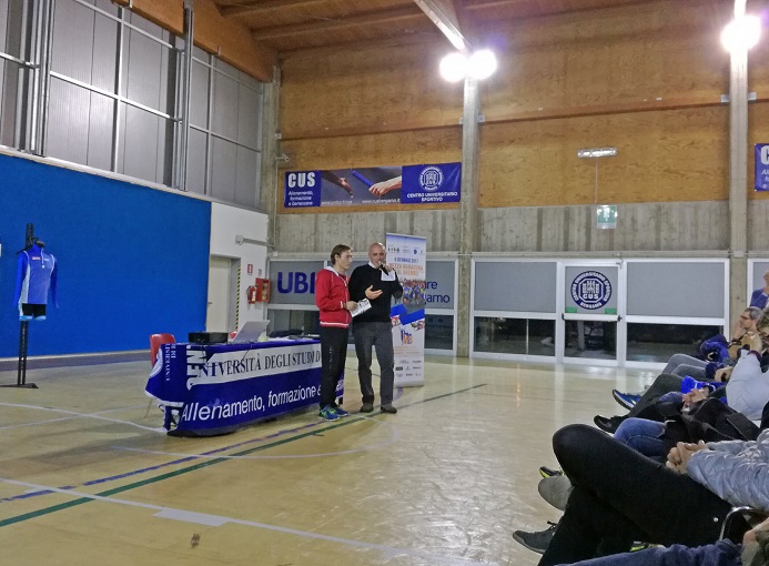 Il presidente dei Runners Bergamo Virgilio Barcella con il preparatore atletico Matteo Rossi