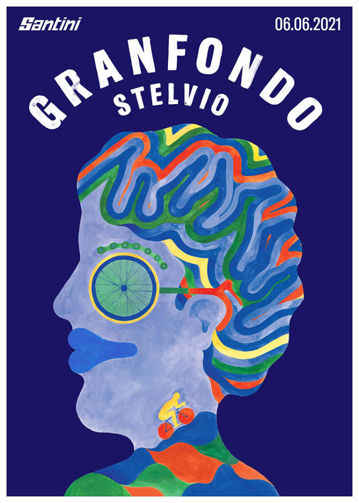 granfondo stelvio santini 2021 poster