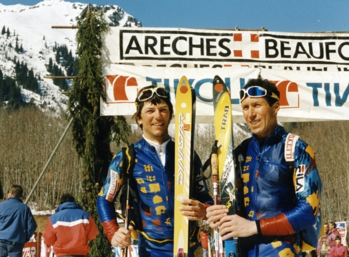 Fabio Meraldi ed Enrico Pedrini scialpinismo