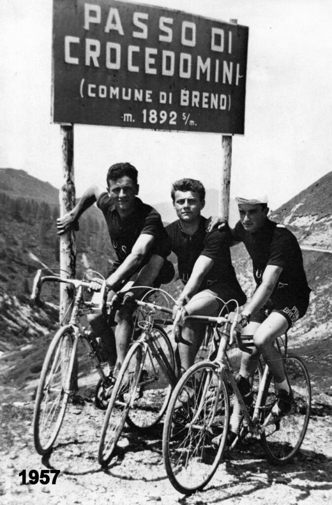 Paolo Parzani ciclismo passo Crocedomini anno 1957