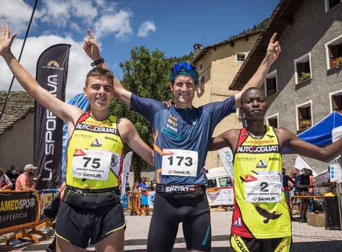 podio maschile Pizzo Stella Skymarathon