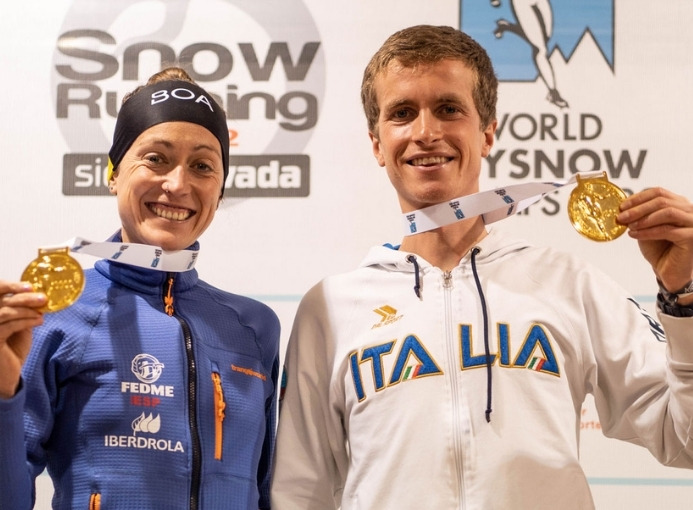 Luca Del Pero Virginia Perez Mesonero Campioni Mondiali di SkySnow
