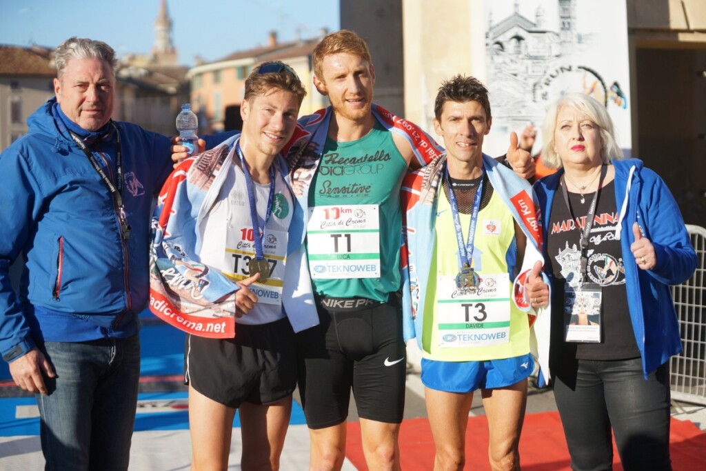 Maratonina Citta di Crema 2022 podio 10 km Luca Magri