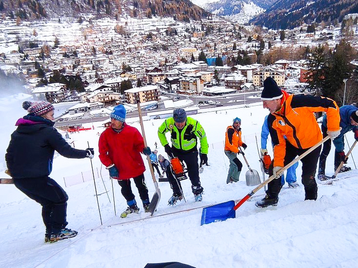 Ponte di Legno 2022 dicembre lavoro pista gara sprint coppa del mondo skialp