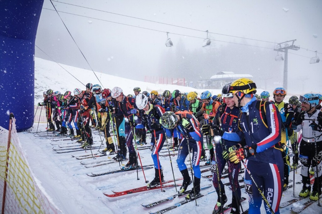 Campionati italiani vertical di skialp 2023 alla Paganella partenza maschile