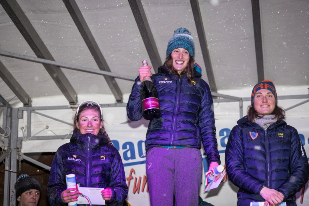 Campionati italiani vertical di skialp 2023 alla Paganella podio senior femminile