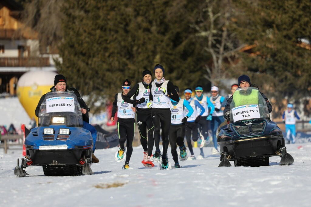 La Ciaspolada 2023 Val di Non gruppo di testa