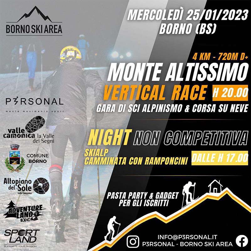 Monte Altissimo Vertical Race 2023 locandina skialp