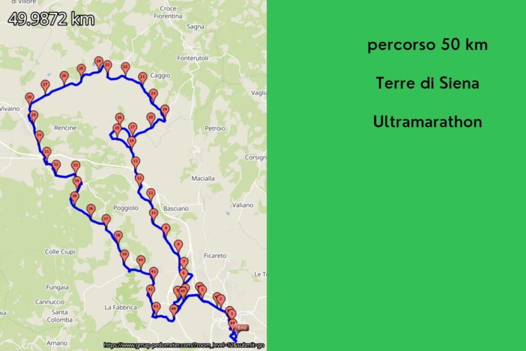 Terre di Siena Ultramarathon 2023 percorso 50 km