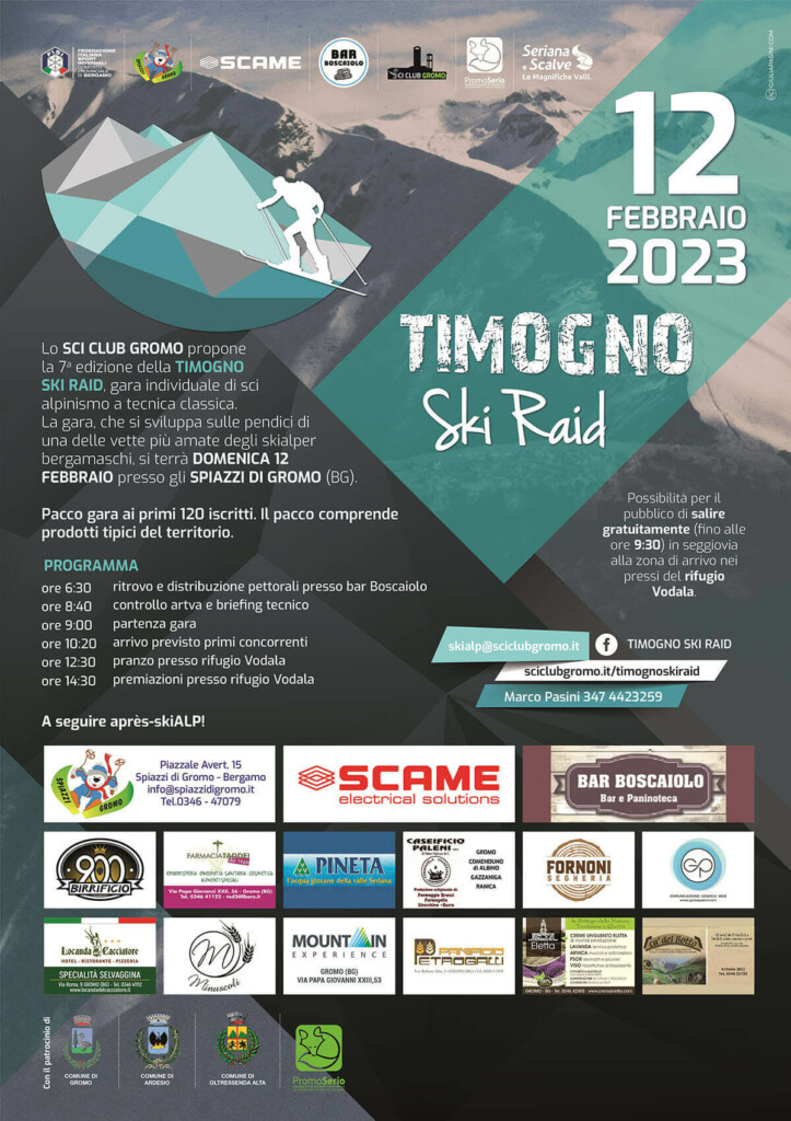 Timogno Ski Raid 2023 locandina skialp