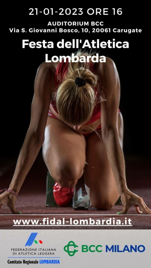 festa dell'atletica lombarda 2023 locandina fidal