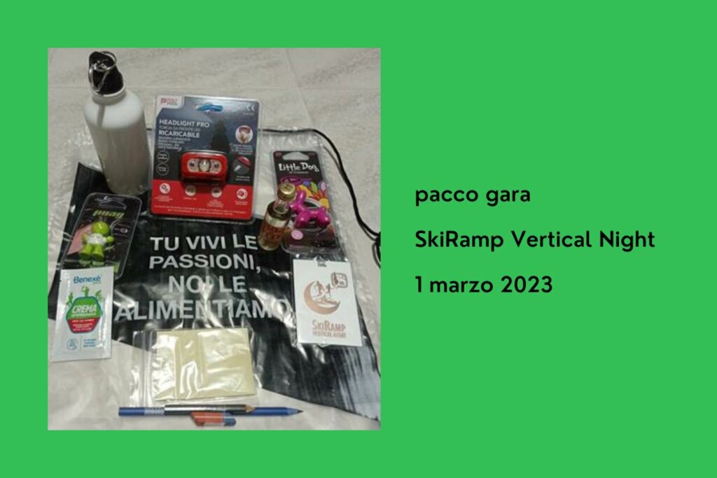 Skiramp Vertical Night 2023 Borno pacco gara