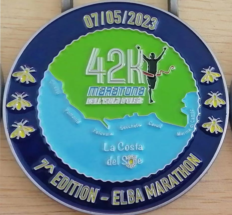 Maratona Isola d Elba 2023 medaglia