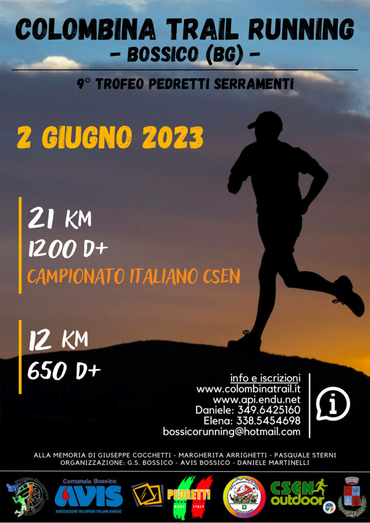 Colombina Trail 2023 Bossico volantino