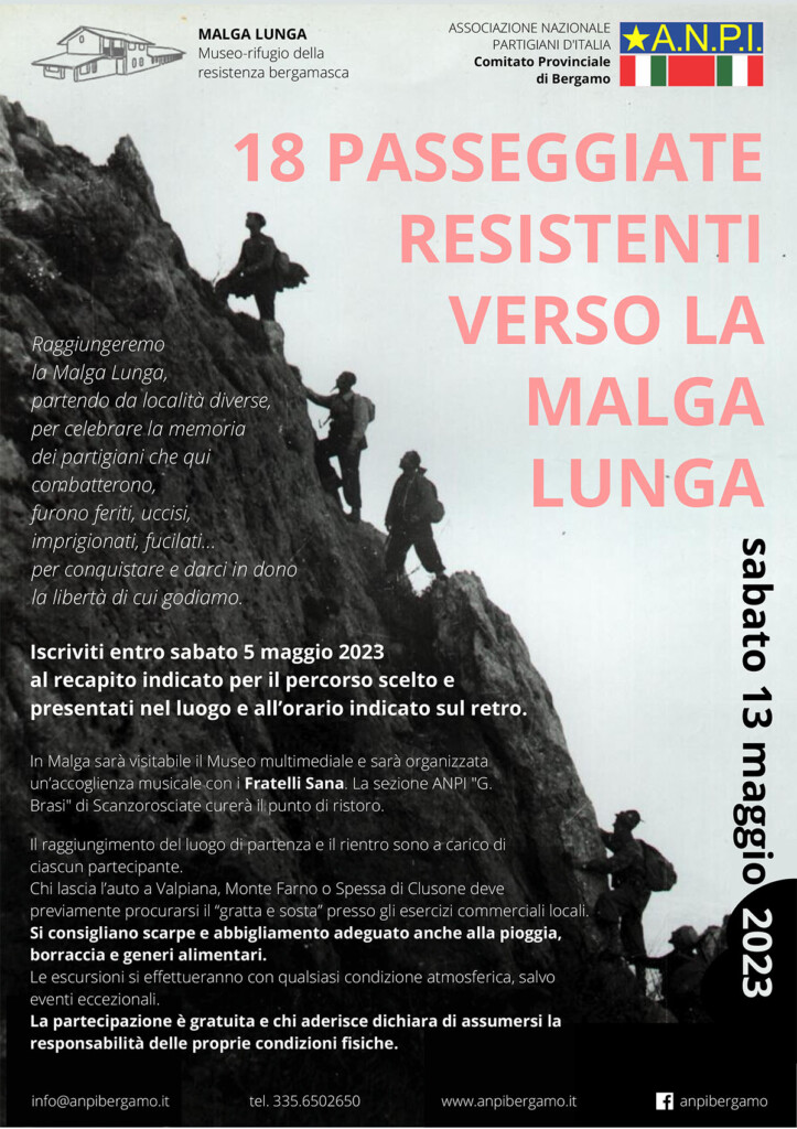 Malga Lunga escursione maggio 2023 volantino
