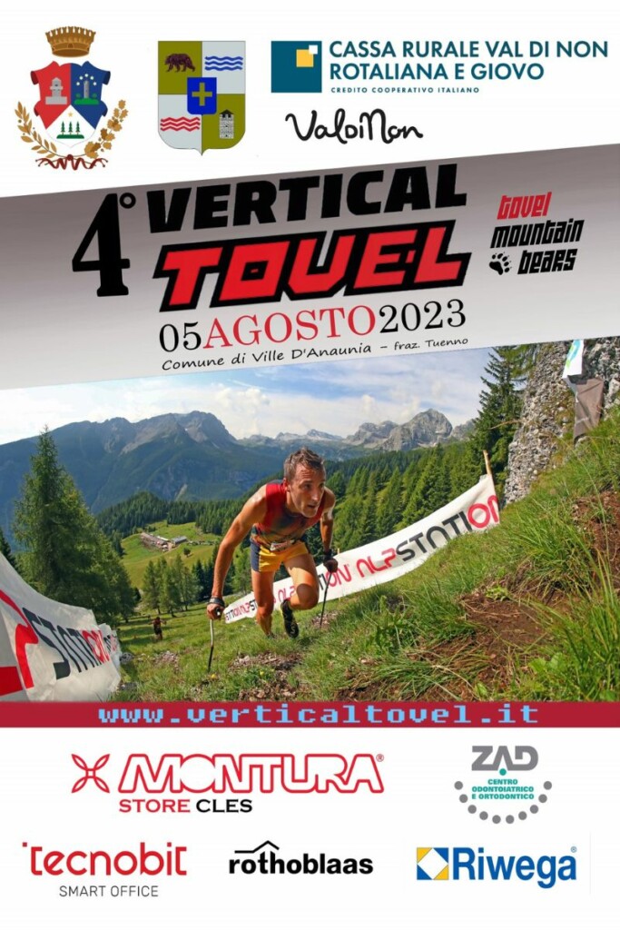 Vertical Tovel 2023 locandina gara Ville d Anaunia