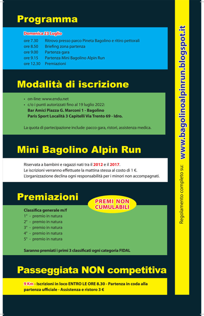 Volantino Bagolino Alpin Run 2023