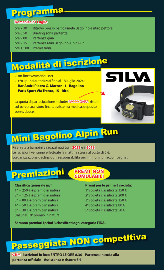 Bagolino Alpin Run 2024 volantino