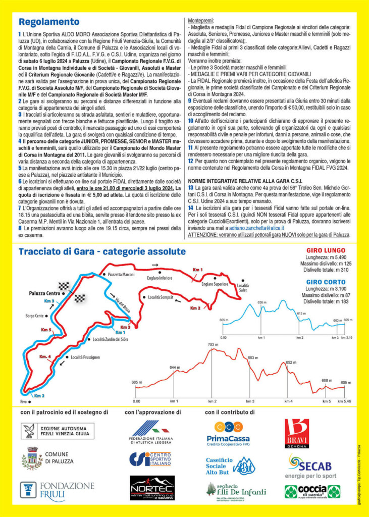 Trofeo Michele Gortani 2024 Paluzza campionato regionale 01