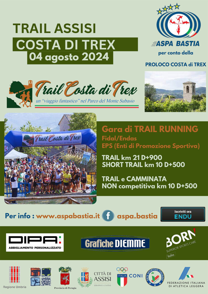 Trail Costa di Trex Assisi Volantino