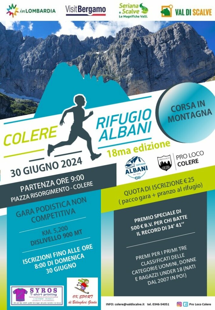 volantino gara Colere Albani