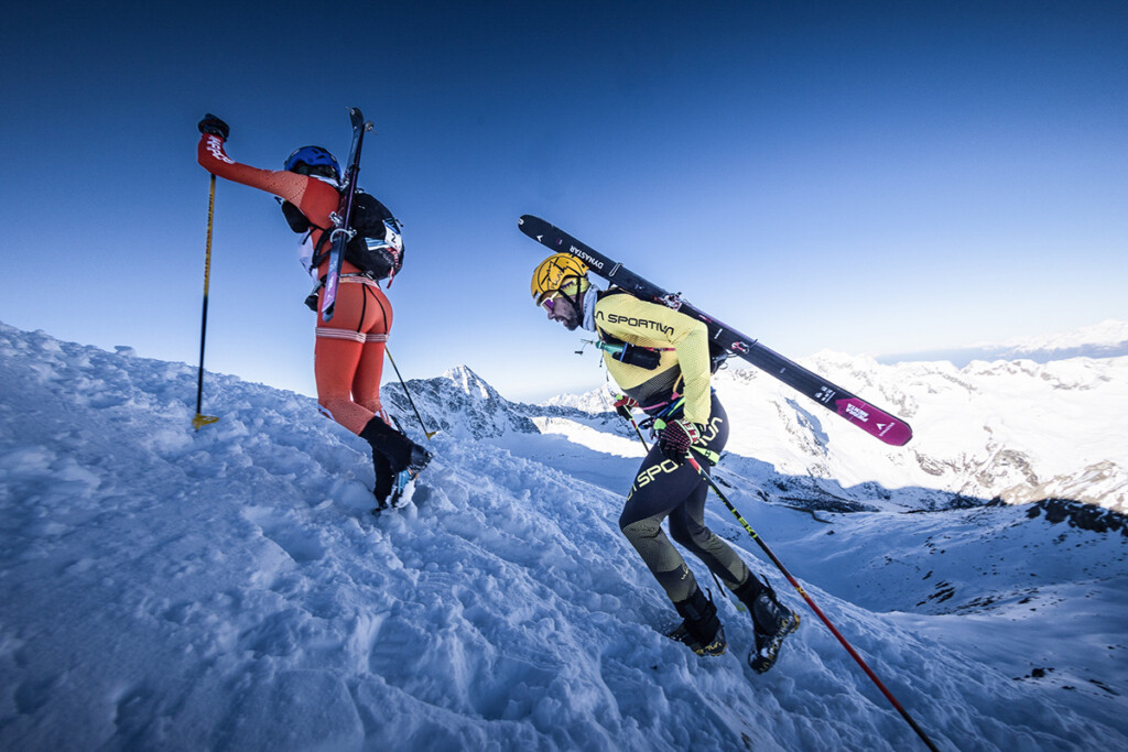 Xavier Gachet e William Bon Mardion in salita all’Adamello Ski Raid 2025
