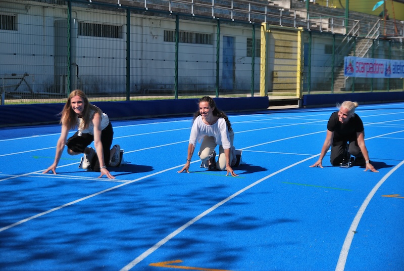 Le tre velociste azzurre Manuela Levorato, Chiara Melon e Jennifer Isacco