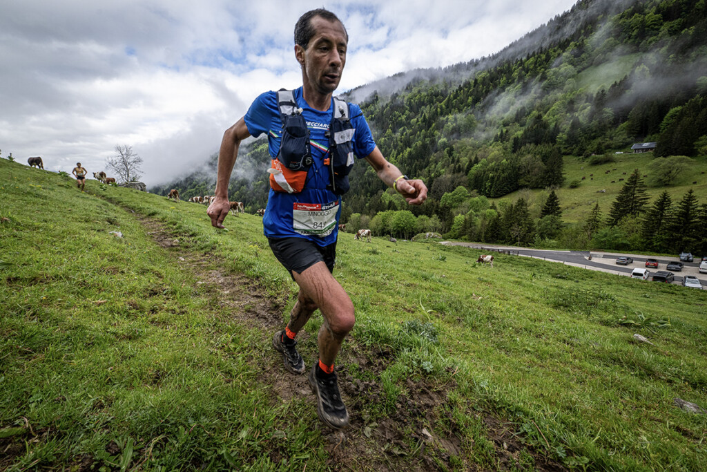 Cristian Minoggio agli europei di trail ad Annecy nel 2024