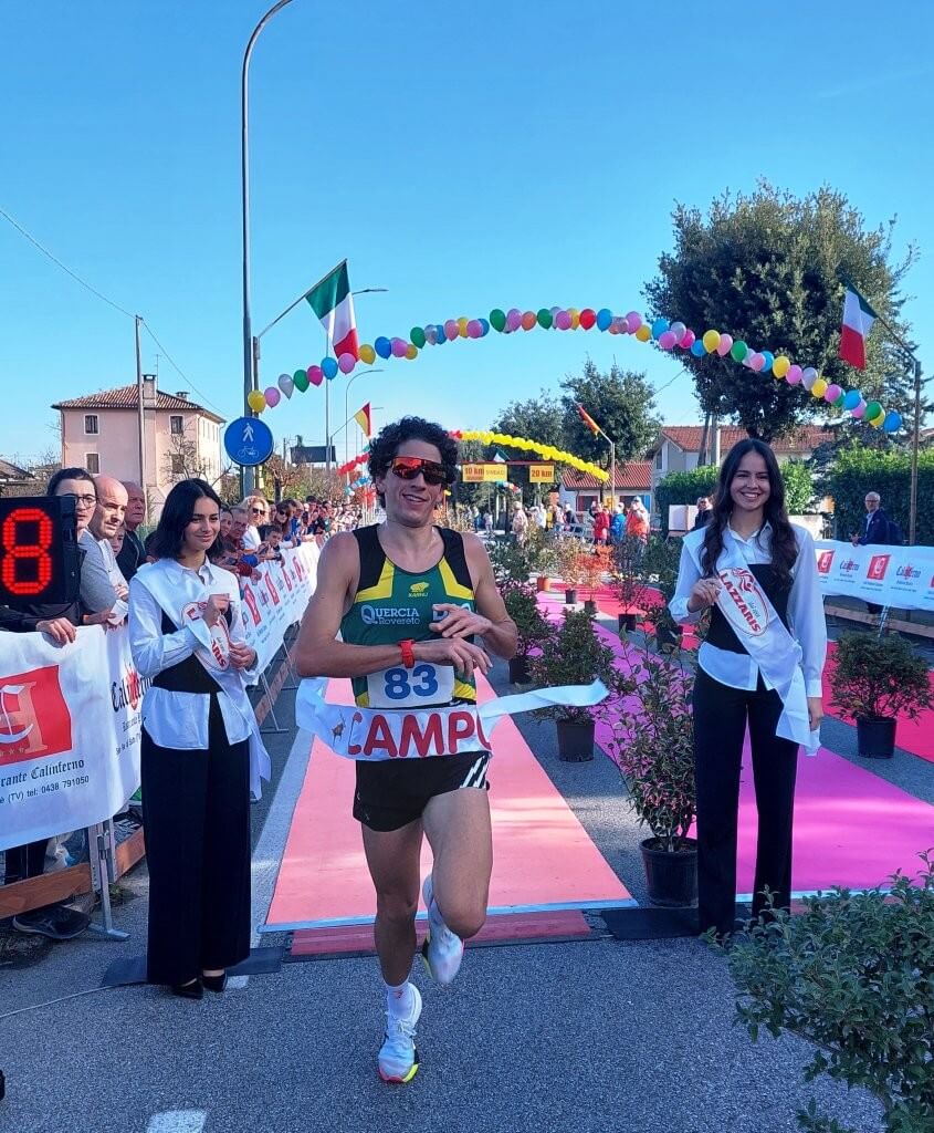 Giovanni Gatto vincitore 10 km Campocervaro 2025 Cimetta di Codognè.