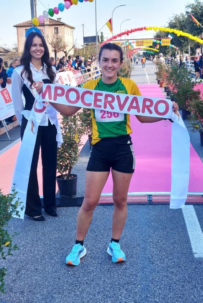 Miriam Sartor vincitrice 10 km Campocervaro 2025 Cimetta di Codognè.