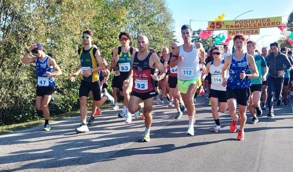 Partenza gara 10 km Corsa Podistica Campocervaro 2025 Cimetta di Codognè.