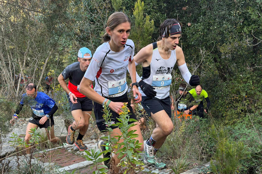 Benedetta Broggi durante il Vertikal Punta Martìn 2025, vincitrice della Crazy Vertical Italy Cup FISky femminile.