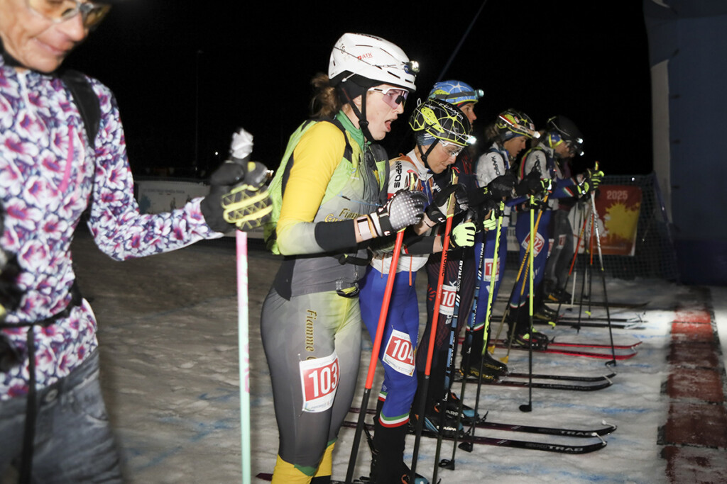 Partenza femminile Campionato Italiano Sci Alpinismo Vertical 2025 Piancavallo