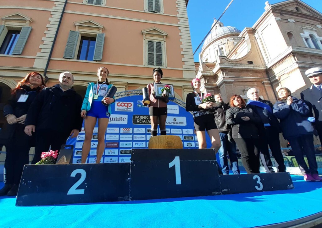Podio femminile della maratona alla Maratona di Reggio Emilia 2025