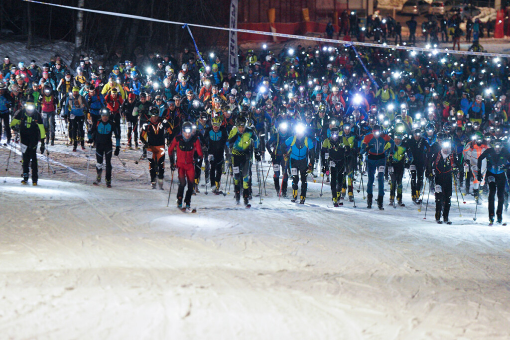 partenza raduno scialpinistico piedi del vioz 2025 skialp