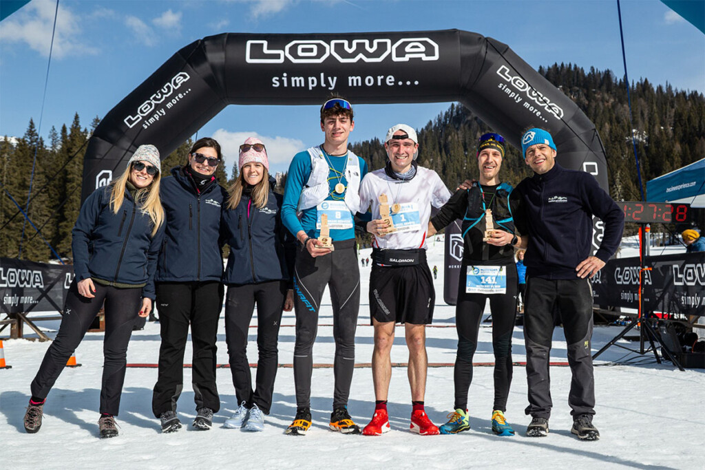 Samuel Demetz, Tommaso Gerardini e Giovanni De Bon sul podio della Misurina Winter Run 2026.