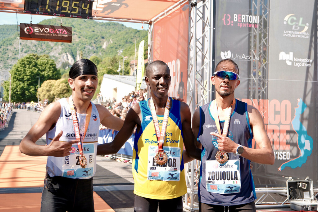 Sarnico Lovere 2026 podio Simon Dudi Ekidor Mustafa Belghiti Mohammed Zoioula