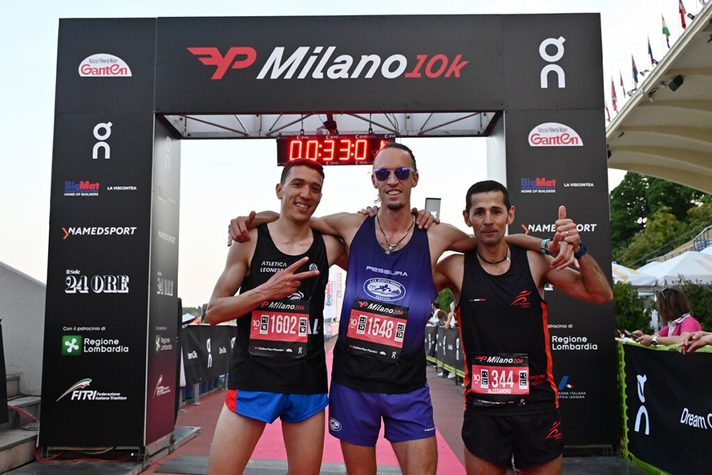 milano 10 km 2026 podio Massimi Stefano Gueni Abdelhafid Alessandro Spanu