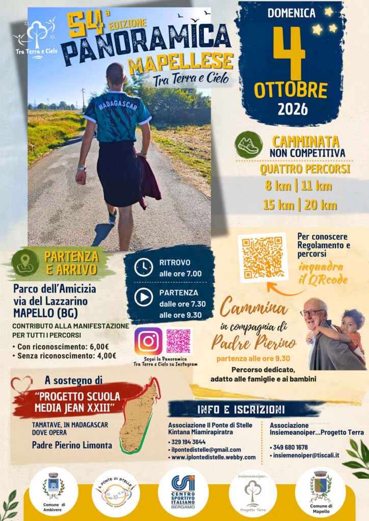 Mapello Panoramica Mapellese Marcia Non Competitiva 4 ottobre 2026