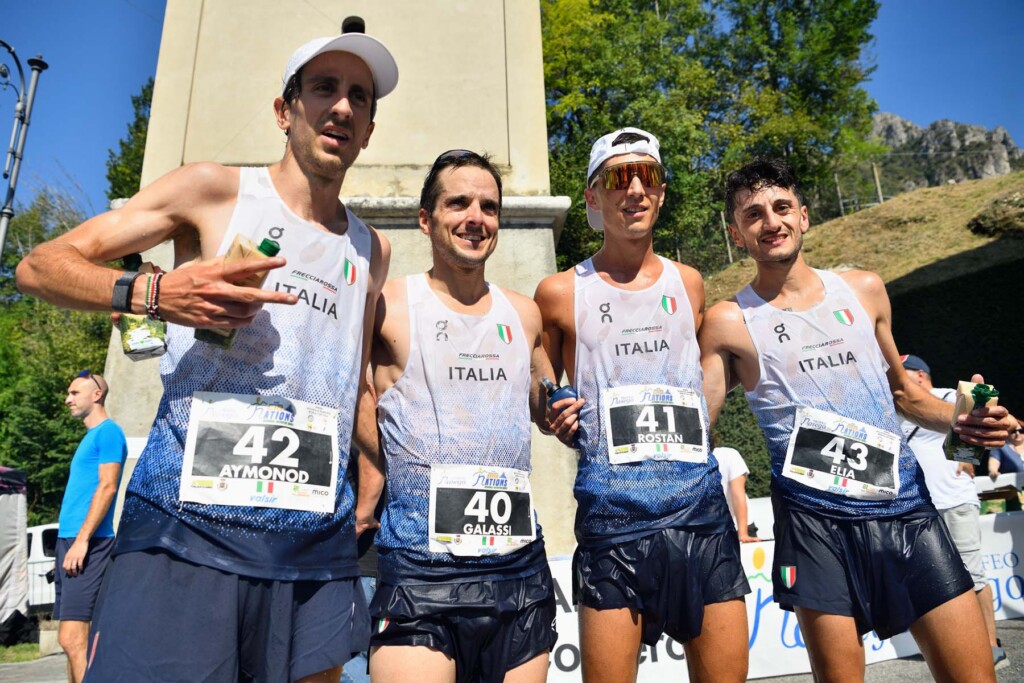 Henri Aymonod, Michael Galassi, Andrea Rostan e Andrea Elia con la maglia dell’Italia al Trofeo Nasego 2026