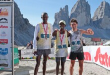 Classifica Drei Zinnen Alpine Run 2026 Josphat Kiprotich Tuei, Elija Kamau Kariuki e Tiziano Moia sul podio maschile della Südtirol Drei Zinnen Alpine Run 2026
