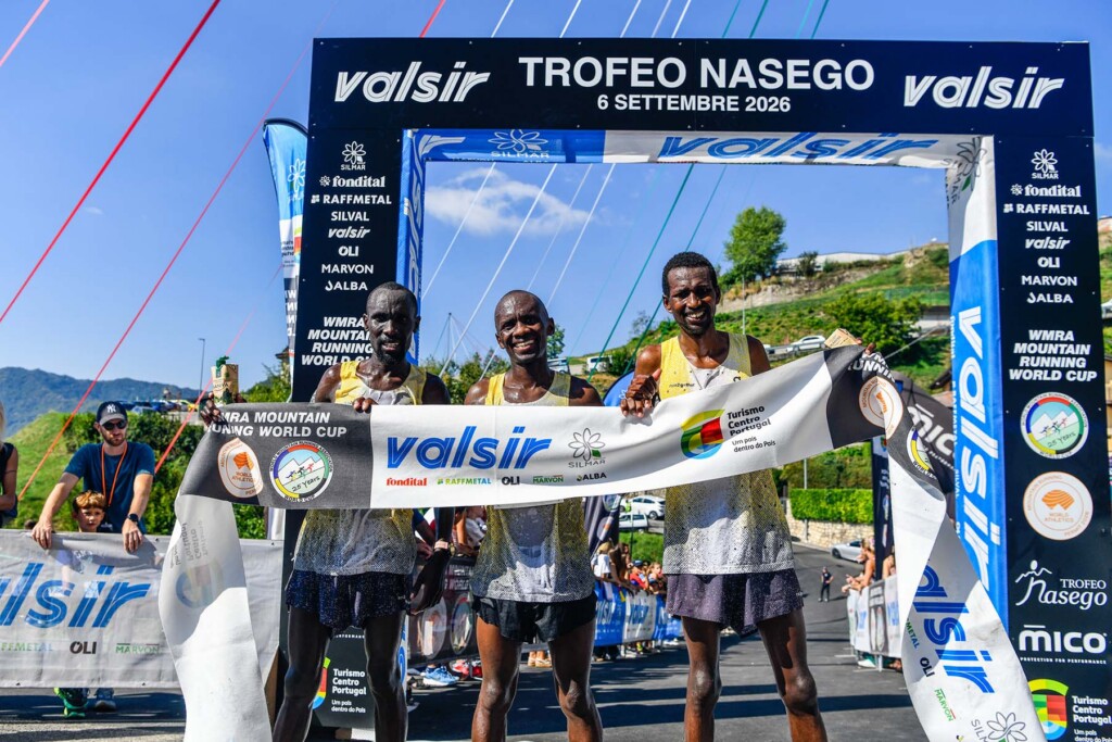 Philemon Kiriago, Patrick Kipngeno e Michael Saoli sul podio maschile del Trofeo Nasego 2026 a Casto