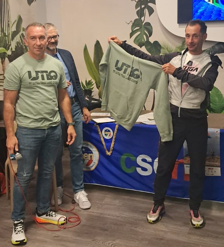 UTLO 2026 presentazione - Da sx Stefano Bertazzo Utlo Events, e Cristian Minoggio per la 34km