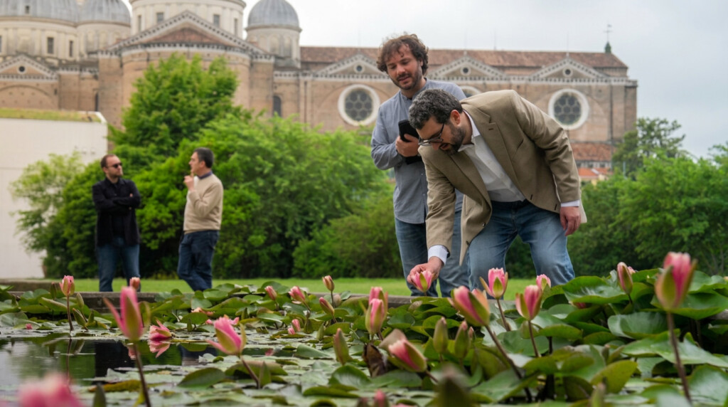 Ricercatori durante il video sullo studio dell’Università di Padova dedicato alla biodiversità delle foreste