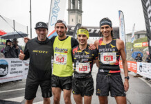 Classifica Val del Riso Trail 2026 Mario Poletti con Carlo Curnis, Stefano Rota e Paolo Poli al podio maschile del Val del Riso Trail 2026